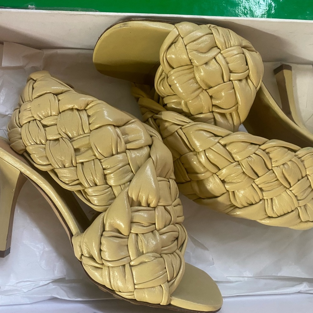 Bottega Veneta Intrecciato Board Heeled Sandals